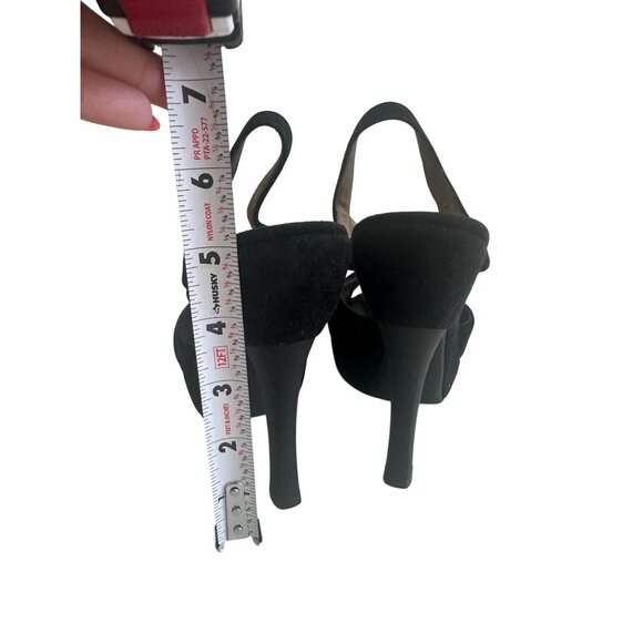 MARNI Black Suede Platform Slingback Heels Size 37 / 7 - Picture 9 of 12